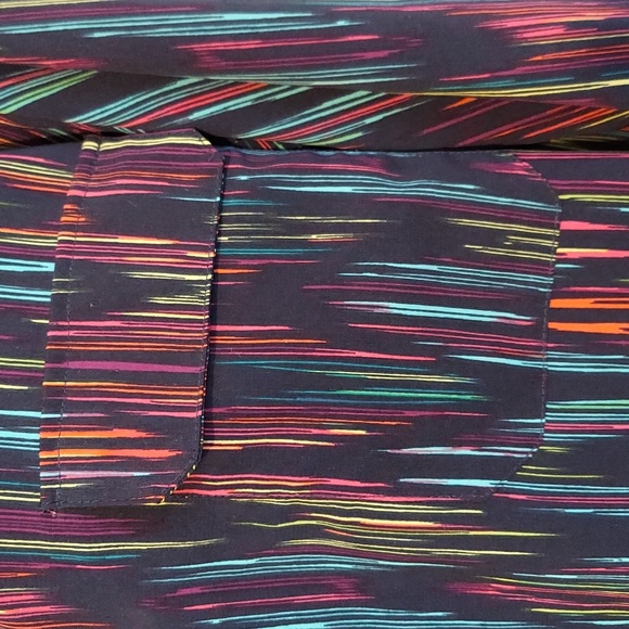 Maggie Barnes for Catherines Colorful Striped Buttoned Shirt Size 3X 26W/28W - Picture 9 of 16